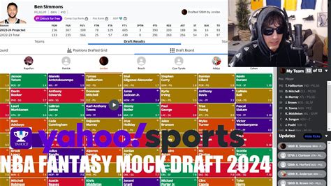 mock draft yahoo fantasy basketball.